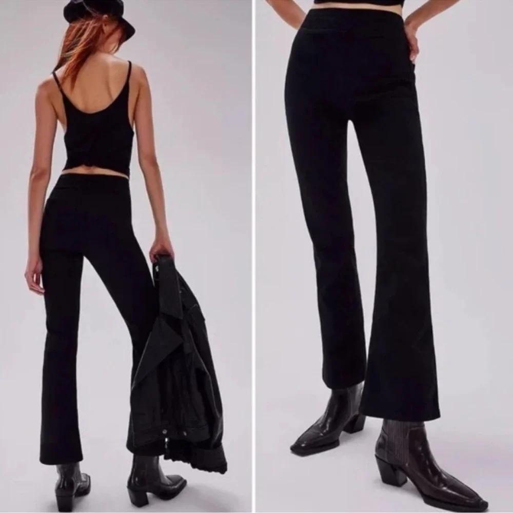 We The Free Small In My Feelings Cropped Slim Flare Jeans Boho Minimalist Retro